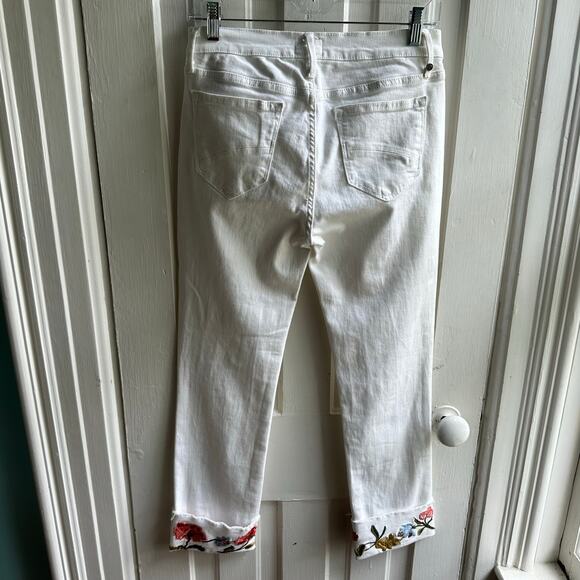 Driftwood Colette Embroidered Cuff Straight Leg Jeans NWT - Picture 7 of 10